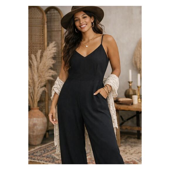 Maeve by Anthropologie Pants - New with Tags Maeve Anthropologie Magdalena Black Jumpsuit Size 10